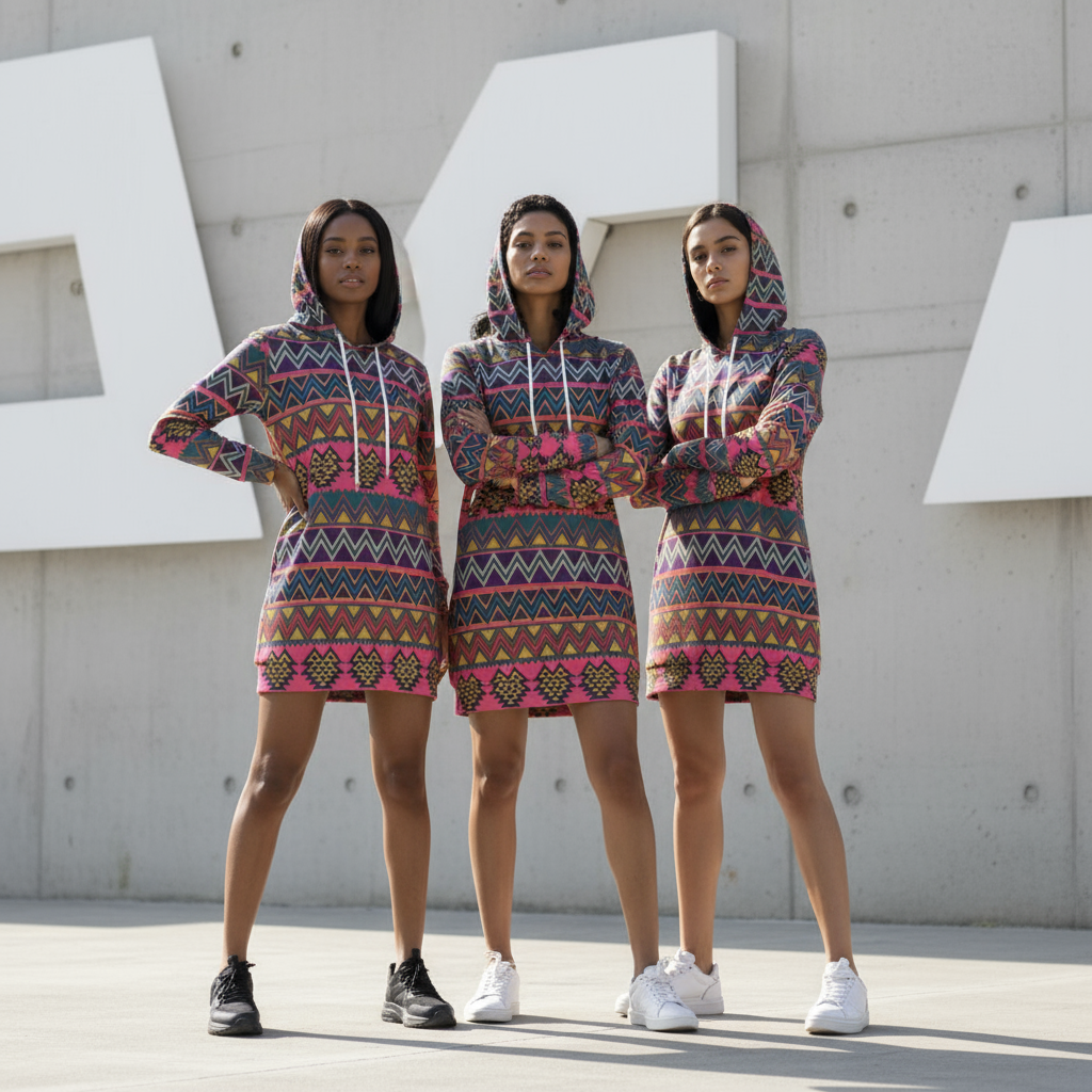 Pinkafro Hoodie Dress