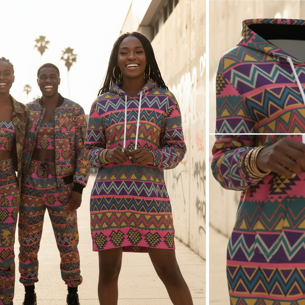 Pinkafro Hoodie Dress