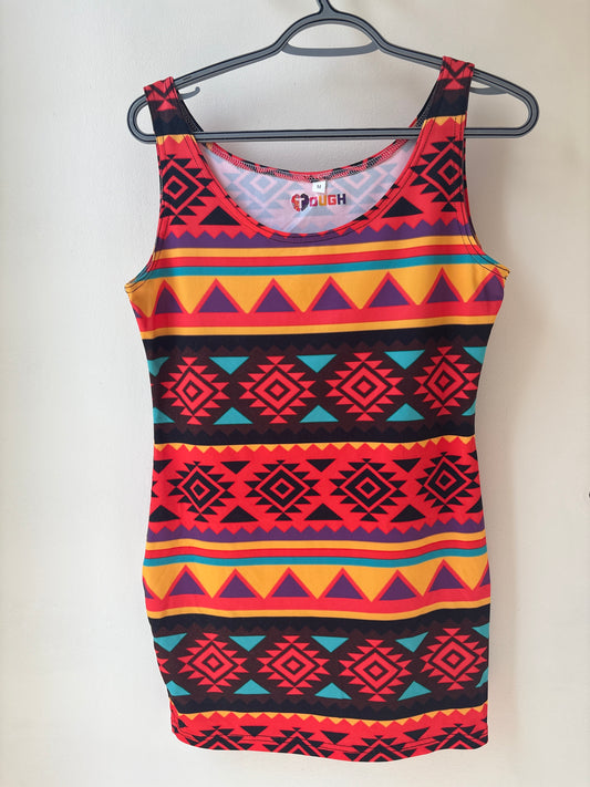 Afroranje Slim-Fit Tank Top Slip Dress